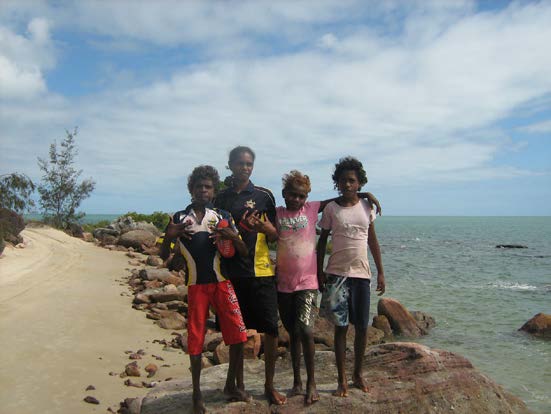 Group of kids on the beach