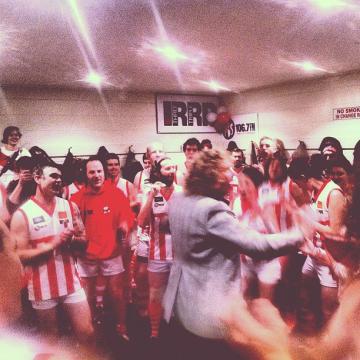 Photo in change room at Community Cup