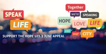 Hope 103.2 June Appeal poster