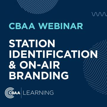 CBAA Webinar - Station ID & On-Air Branding