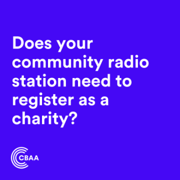 Does your community radio station need to register as a charity
